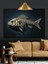 Balık Iskelet Dekoratif Kanvas - Mdf Ahşap Tablo 2