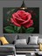 Kırmızı Gül Yakın Çekim Dekoratif Kanvas - Mdf Ahşap Tablo 2