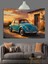 Klasik Yeşil Araba Sahil Dekoratif Kanvas - Mdf Ahşap Tablo 1