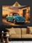 Klasik Yeşil Araba Sahil Dekoratif Kanvas - Mdf Ahşap Tablo 4