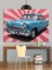 Mavi Klasik Amerikan Otomobili Dekoratif Kanvas - Mdf Ahşap Tablo 4