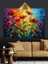 Renkli Çiçekler Yağlı Boya Dekoratif Kanvas - Mdf Ahşap Tablo 3