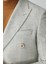 Erkek Gri Slım Fıt / Dar Kalıp Geniş Kırlangıç Ceket 4