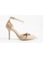 Bej Parlak Kırışık Vegan Deri Stiletto | 9 cm Ince Topuk | Sivri Burun | Şık Rahat Kadın Ayakkabı 5