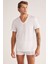 Enrico Erkek V Yaka Kısa Kollu %100 Pamuk 2'li Tshirt Set 1