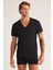 Enrico Erkek V Yaka Kısa Kollu %100 Pamuk 2'li Tshirt Set 1