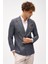 Erkek Lacivert Slim Fit / Dar Kalıp Geniş Kırlangıç Ceket 3