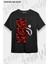 Unisex Oversize Kalıp Bape Shark Red Kamuflaj Tasarım Baskılı Tshirt 1