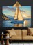 Denizde Yelkenli Gemi Seyahati Dekoratif Kanvas - Mdf Ahşap Tablo 2