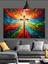 Soyut Renkli Haç Figürü Tablosu Dekoratif Kanvas - Mdf Ahşap Tablo 1