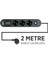 MP19 Uzatma Kablosu 3 Prizli 3 Usb'li 2 Metre Kısa Devre Korumalı Siyah 5