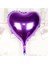 Kalp Uçan Balon Folyo Mor 80 cm 32 Inç 1