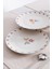 Liora Çiçek Desenli 25 cm Porselen Servis Tabağı - 6 Adet 3