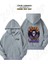 Unisex Goodbye Ghost Baskılı Oversize Sırt Baskılı Fermuarlı Kapşonlu Hırka 1