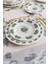 Vintage Flowers Green 24 Parça 6 Kişilik Porselen Yemek Takımı 1