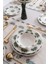 Vintage Flowers Green 24 Parça 6 Kişilik Porselen Yemek Takımı 7