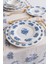 Vintage Flowers Blue 19 cm 6’lı Porselen Pasta Tabağı Seti 1