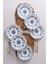 Vintage Flowers Blue 25 cm 6’lı Porselen Servis Tabağı Seti 1