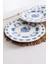 Vintage Flowers Blue 25 cm 6’lı Porselen Servis Tabağı Seti 2