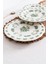 Vintage Flowers Green 25 cm 6’lı Porselen Servis Tabağı Seti 3
