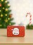 Yılbaşı Temalı Mini Dikdörtgen Teneke Kutu Noel Baba Desenli Kırmızı 11 cm 1