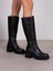 Nuta Siyah Hakiki Deri Kadın Çizme 3