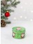 Yılbaşı Temalı Mini Yuvarlak Teneke Kutu Noel Baba Desenli Yeşil 5 cm 1