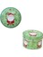 Yılbaşı Temalı Mini Yuvarlak Teneke Kutu Noel Baba Desenli Yeşil 5 cm 2