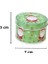 Yılbaşı Temalı Mini Yuvarlak Teneke Kutu Noel Baba Desenli Yeşil 5 cm 3