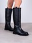 Nessa Siyah Hakiki Deri Kadın Çizme 1