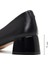 Kadın Siyah Kısa Kalın Topuklu Deri Topuklu Ayakkabı 25AFD412518 2