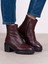 Vanya Bordo Hakiki Deri Kadın Bot 1