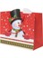 Yılbaşı Temalı Kardan Adam Desenli Hediye Çantası – Kırmızı 25X20X11 CM 3