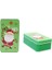 Yılbaşı Temalı Mini Dikdörtgen Teneke Kutu Noel Baba Desenli Yeşil 11 cm 2