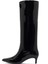 Kadın Siyah Kısa Ince Topuklu Rugan Çizme 25WFE481416 5
