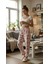 Kardan Adam Desenli Kadın Polar Pijama Altı 1