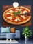 Dilimli Pizza Domates Peynir Dekoratif Kanvas - Mdf Ahşap Tablo 5