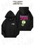 Unisex Invader Zim Gir Snacking Baskılı Oversize Sırt Baskılı Fermuarlı Kapşonlu Hırka 1