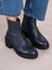 Vanya Lacivert Hakiki Deri Kadın Bot 4