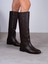 Fjori Kahve Hakiki Deri Kadın Çizme 2