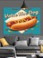 Hot Dog Reklamı Retro Dekoratif Kanvas - Mdf Ahşap Tablo 5