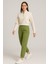Kadın Paça Lastik Üç Ip Şardonlu Ece Eşofman Altı Yeşil 1