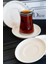 Rüya Yalın 6 Adet 12 cm Porselen Çay Tabağı Kırık Beyaz 4