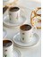 Ikebana 12 Parça 6 Kişilik Porselen Kahve Fincan Takımı 4