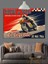 Vintage Motosiklet Yarışı Afişi Dekoratif Kanvas - Mdf Ahşap Tablo 1