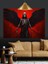 Kanatlı Şeytan Figürü Karanlık Dekoratif Kanvas - Mdf Ahşap Tablo 5