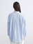Yeni Sezon Çizgili Oversize Poplin Kadın Gömlek Tunik 4