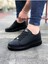 WG028 Kömür Bağcıklı Kalın Taban Casual Erkek Ayakkabı 1
