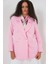 Kadın Bdart Kruvaze Yaka Düğme Detaylı Blazer Toz Pembe 3