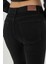 Kadın Yüksek Bel Flare Kot Pantolon Siyah 5